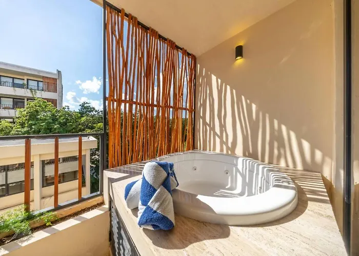 Modern 1br W Private Jacuzzi Pool Balcony Tulum